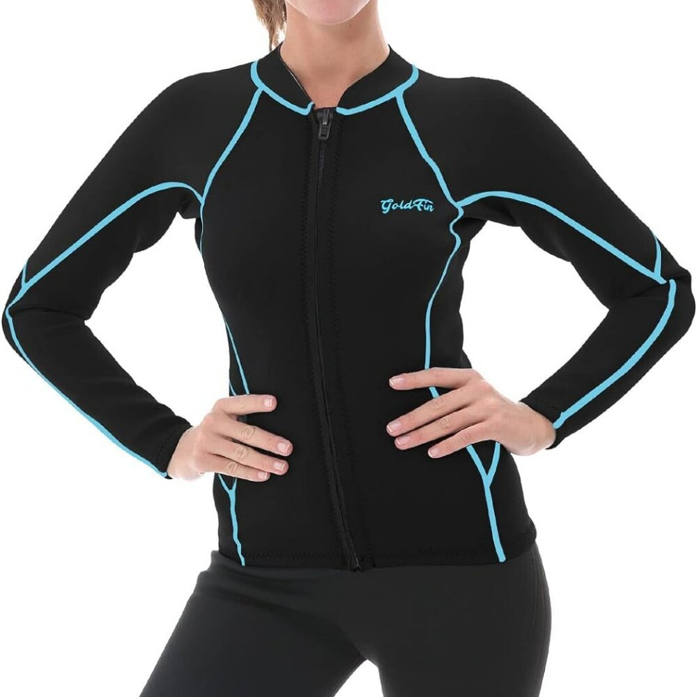 GoldFin Women Wetsuit for Aerobics, Diving. Surfing, Boating in cold water.